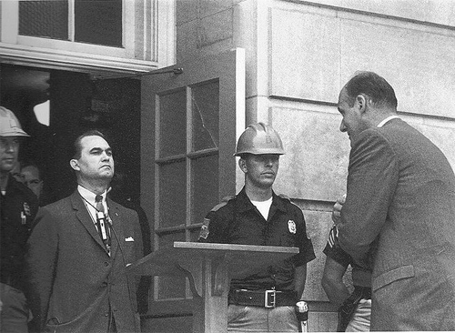 George Wallace in doorway, Tuscaloosa, 1963