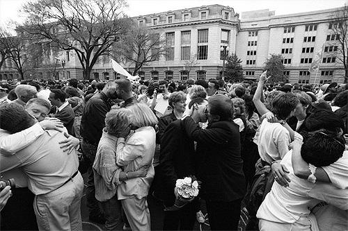 Photo: "Kiss-In", Equal Rights March, Washington, DC, 1993 Gelatin Silver print #1637