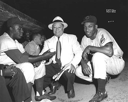 Jackie Robinson, Larry Brown and "Luscious" Luke Easter, Martin's Stadium, circa 1949