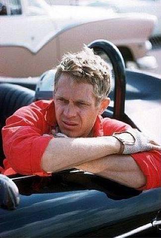 Steve McQueen at Riverside Raceway in his Porsche Speedster on April 20, 1959 Archival Pigment Print