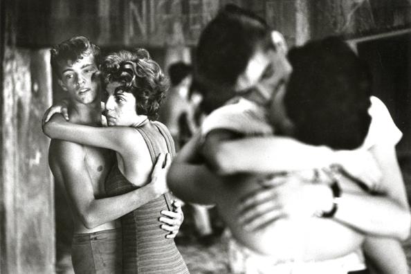 Under the Boardwalk, Coney Island, (Couples Kissing), 1958 Gelatin Silver print
