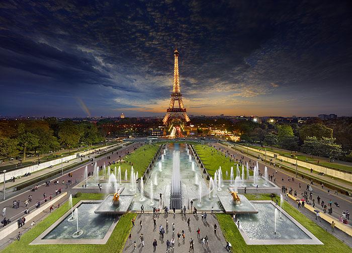 The Eiffel Tower, Paris, Day To Night, 2013<br/>Please contact Gallery for sizes<br/>