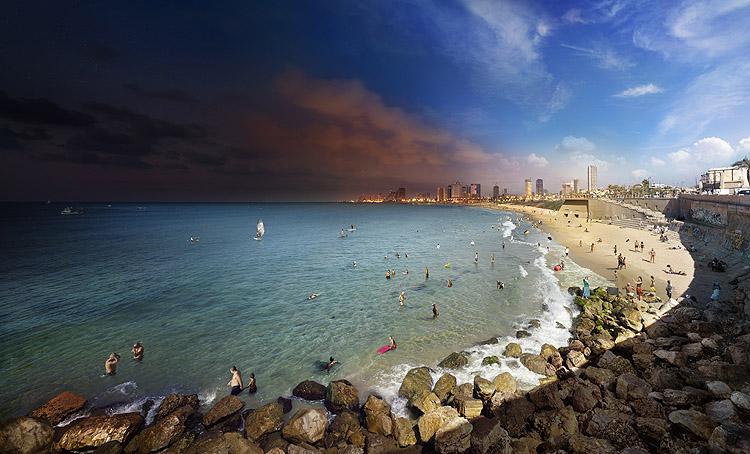 Tel Aviv, Day To Night, 2013<br/>Please contact Gallery for sizes<br/>