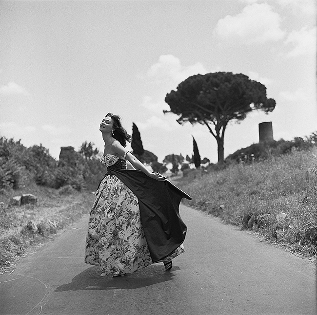 Ivy Nicholson, Appian Way, Rome, Italy, 1956