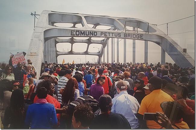 Photo: Edmund Pettus Bridge on the 50th anniversary of the Selma March, 2015 Archival Pigment Print #2130