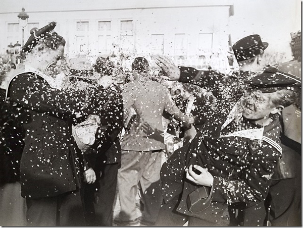 French Soldiers at the Carnival of Nice, 1947