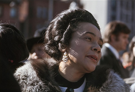 Coretta Scott King at her Husband's Funeral, April, 1968
