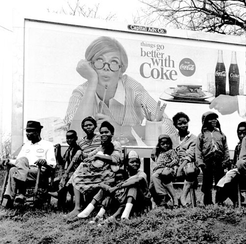 Watching the Selma March, "Things go better with Coke", 1965