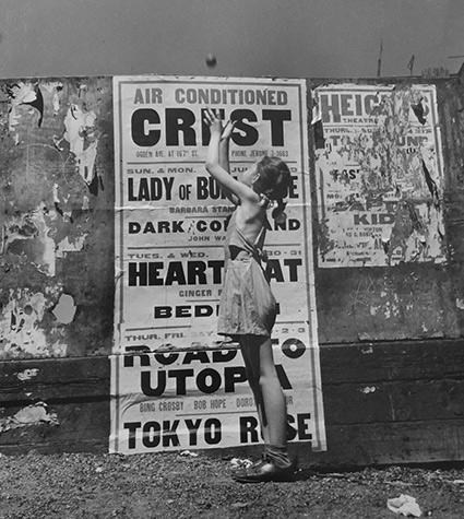 Girl and movie poster Gelatin Silver print