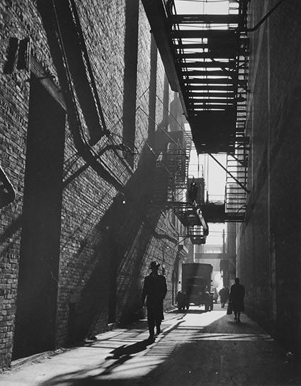Photo: Man in Alley Gelatin Silver print #2359