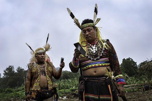 Members of the Wehea Dayak tribe, in East Kalimantan, Borneo, 2018