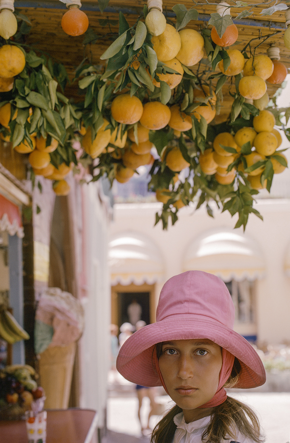 Anja with Oranges, Naples, Italy, 1965