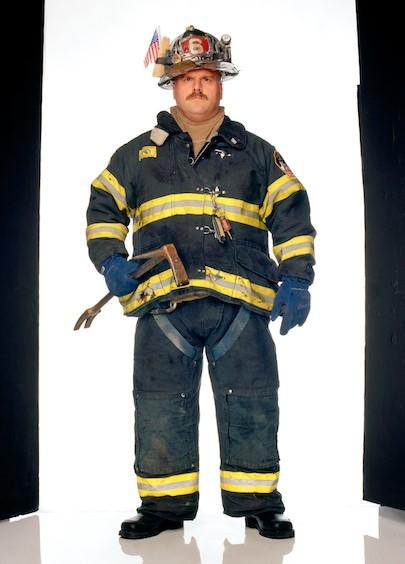 Photo: Bill Butler, Firefighter, Ladder 6, FDNY, 2001 Archival Pigment Print on Hahnemühle #2543