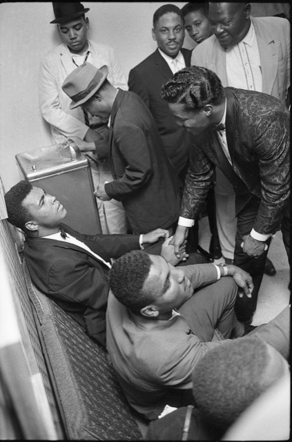 Muhammad Ali (Cassius Clay) greets Sam Cooke, Hampton House, Miami, Florida, February, 1964