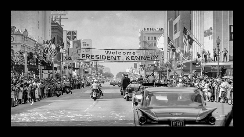 Photo: President John F. Kennedy's motorcade through downtown Houston, Texas after arriving on Sept. 12, 1962.  #2657