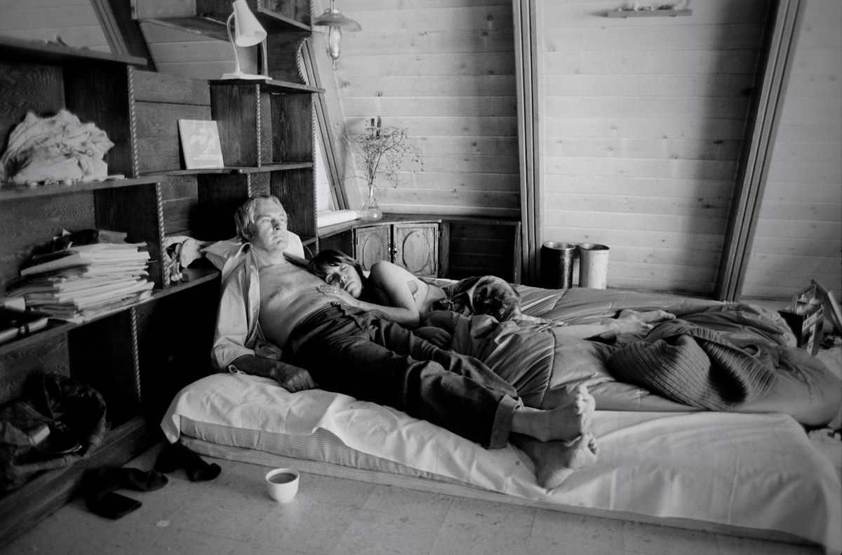 Timothy Leary and Joanna Harcourt-Smith, Taos, New Mexico, 1976.   Leary had recently been released from prison