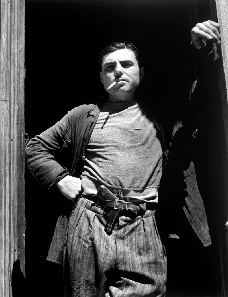 Photo: A French Marquis, Resistance Fighter, Surfaces in Grenoble After the Liberation, 1944 Gelatin Silver print #2709