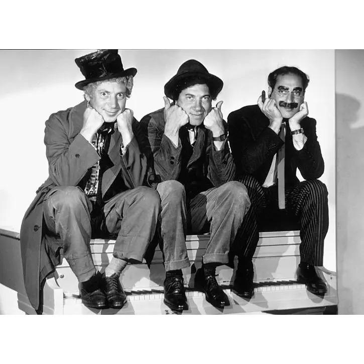 Photo: Ted Allen: The Marx Brothers (Harpo, Chico and Groucho), cv. 1936 Gelatin Silver print #2814