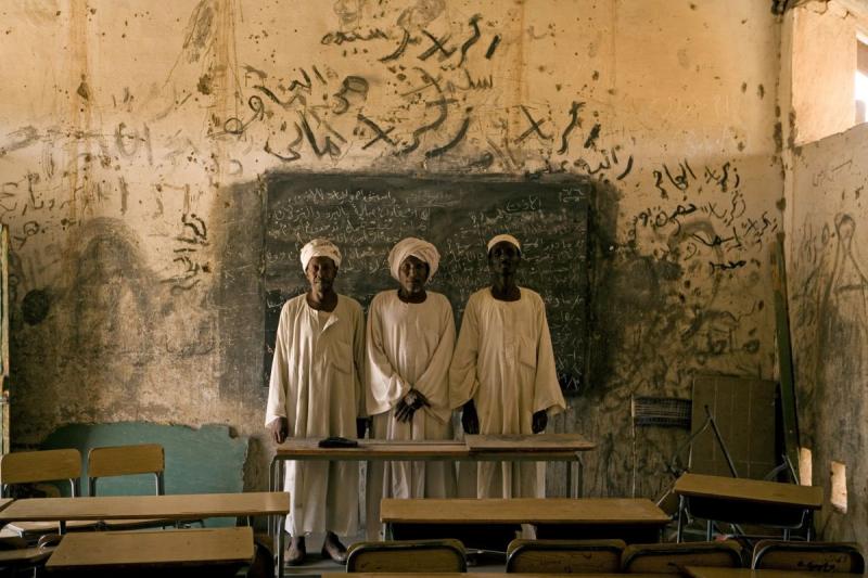 Photo: Teachers at a school. Darfur, Sudan 2005 Archival Pigment Print #2955