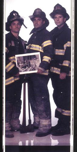 Faces of Ground Zero: Richard, Patrick, and Peter Gleason, Firefighters, FDNY Archival Pigment Print