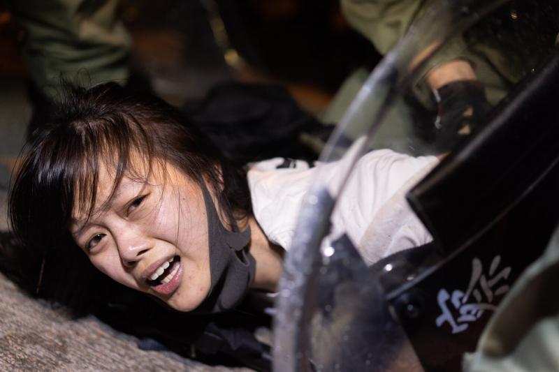 Photo: A Polytechnic University (PolyU) protester is arrested, Hong Kong, 2019 Archival Pigment Print #3008