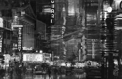 Times Square reflections, NYC, 1962 Gelatin Silver print