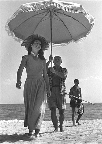 Pablo Picasso and Francoise Gilot,1951