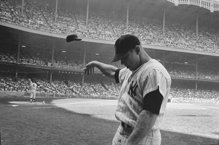 Mickey Mantle Having A Bad Day At Yankee Stadium, New York, 1965