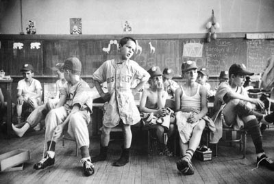 Little League spokesman voices players' demand for pants, Manchester, NH, 1954 by Yale Joel