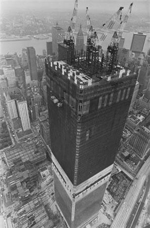 World Trade Center construction, 1973 Vintage Gelatin Silver Print