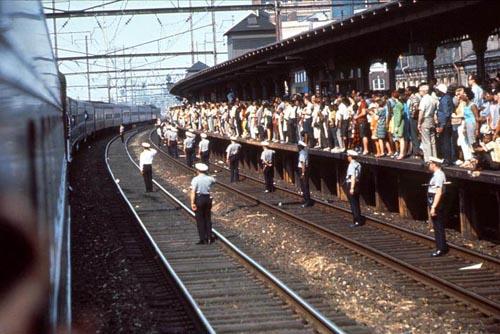 The Robert  F. Kennedy funeral train travels through Trenton, New Jersey<br/>