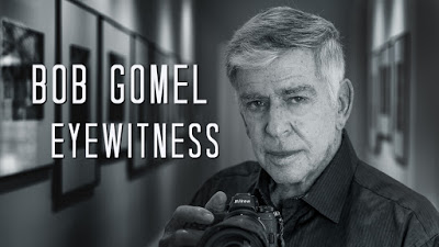 Bob Gomel Eyewitness cover photo, Bob with camera