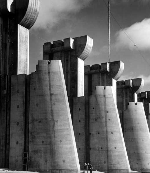 Fort Peck Dam, Fort Peck, MT, 1936 (Cover for first issue of LIFE magazine)