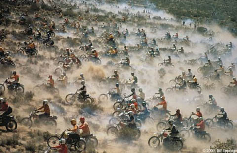 Motorcycle race, Mojave desert